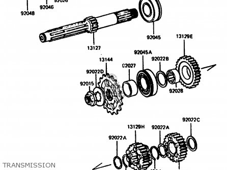 TRANSMISSION - Z1000R2 1983 EUROPE UK IT NR SD ST