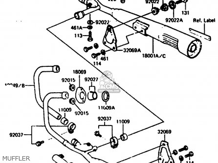 MUFFLER - Z1000R2 1983 EUROPE UK IT NR SD ST