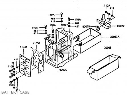 BATTERY CASE - Z1000R2 1983 EUROPE UK IT NR SD ST