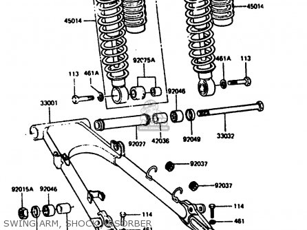 SWING ARM, SHOCK ABSORBER - Z1000R2 1983 EUROPE UK IT NR SD ST