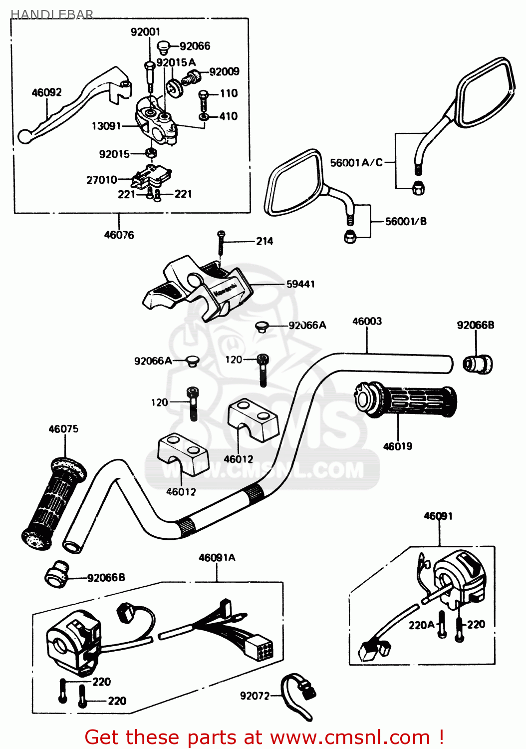 HANDLEBAR Z1100R1 1984 EUROPE UK NR