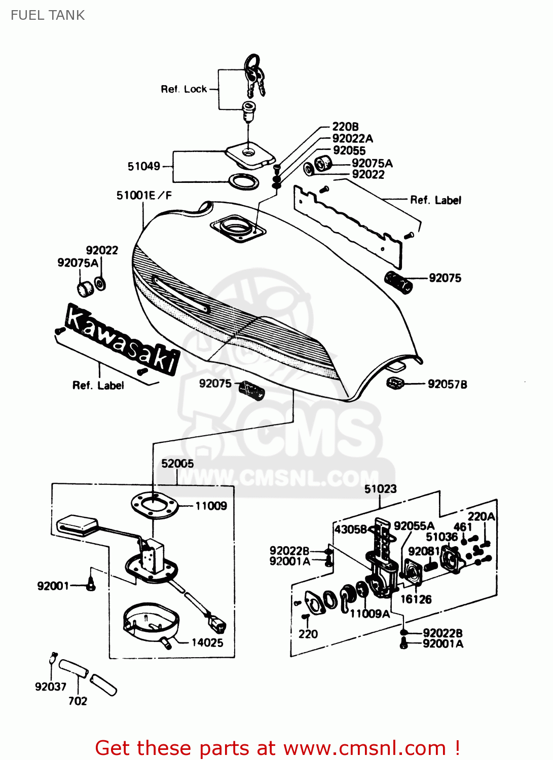 FUEL TANK Z1100R1 1984 EUROPE UK NR