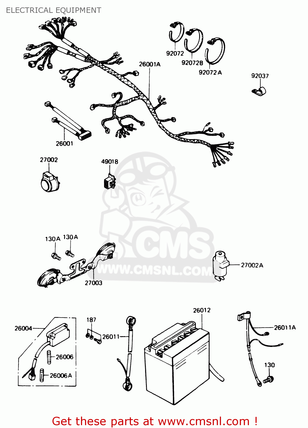 ELECTRICAL EQUIPMENT Z1100R1 1984 EUROPE UK NR