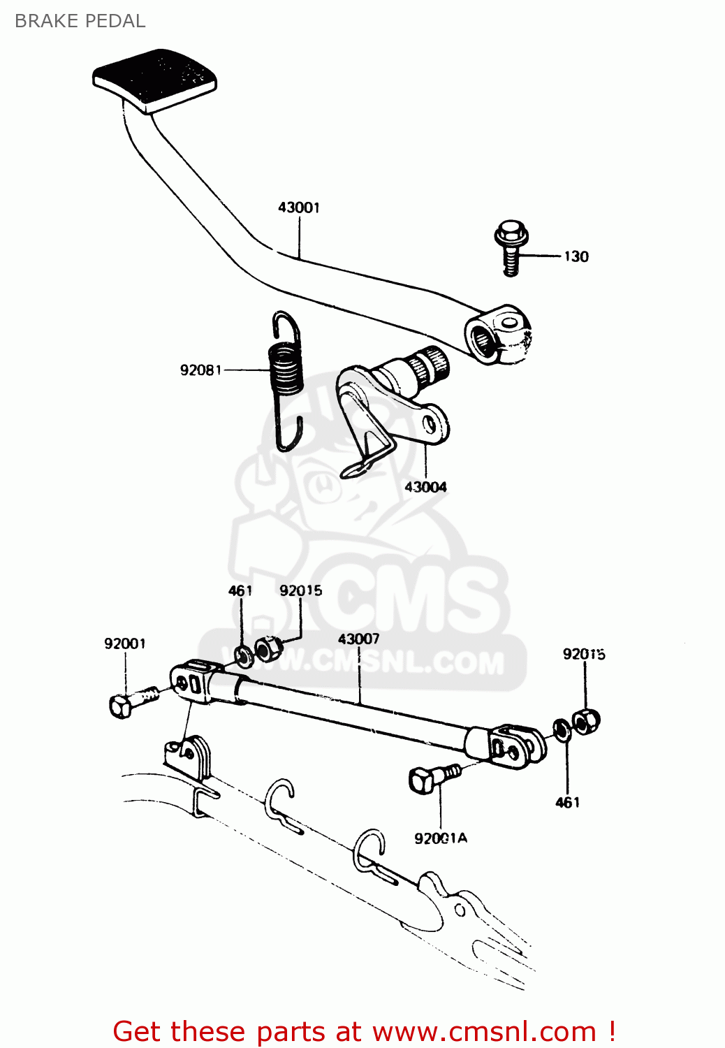 BRAKE PEDAL Z1100R1 1984 EUROPE UK NR