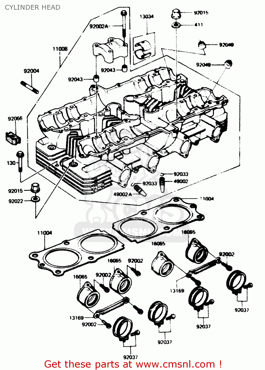 CYLINDER HEAD Z1100R1 1984 EUROPE UK NR