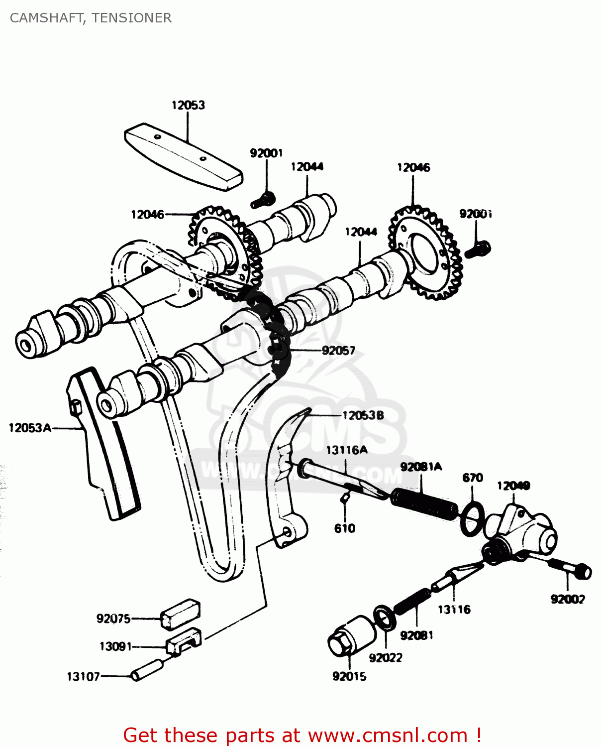 CAMSHAFT, TENSIONER Z1100R1 1984 EUROPE UK NR
