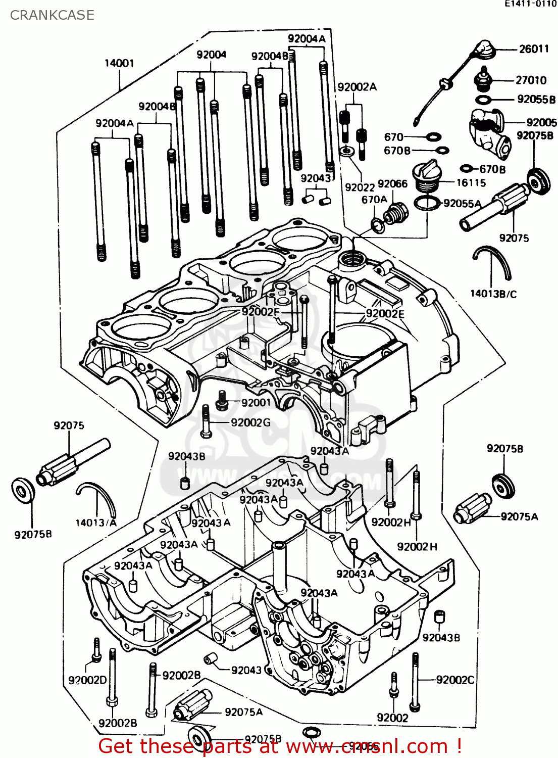 CRANKCASE Z1100R1 1984 EUROPE UK NR