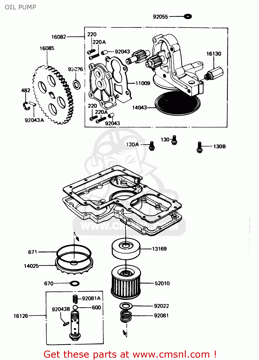 OIL PUMP Z1100R1 1984 EUROPE UK NR