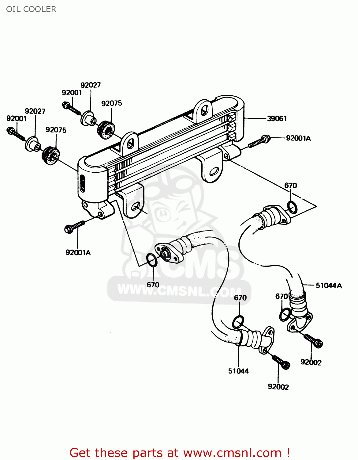 OIL COOLER Z1100R1 1984 EUROPE UK NR