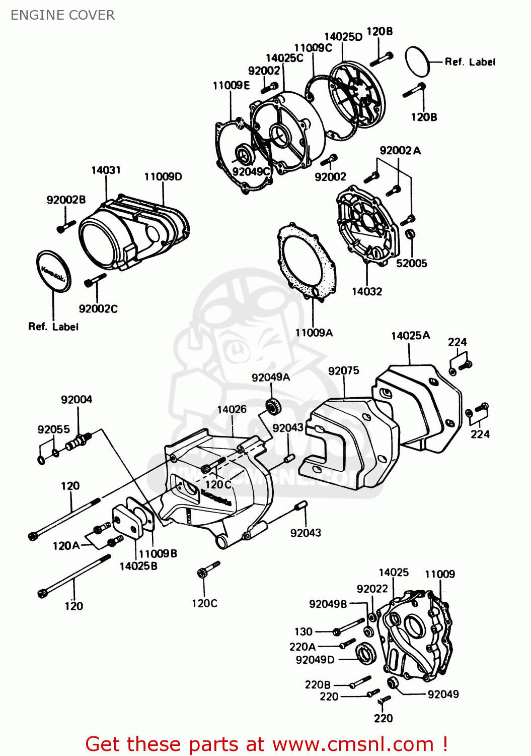 ENGINE COVER Z1100R1 1984 EUROPE UK NR