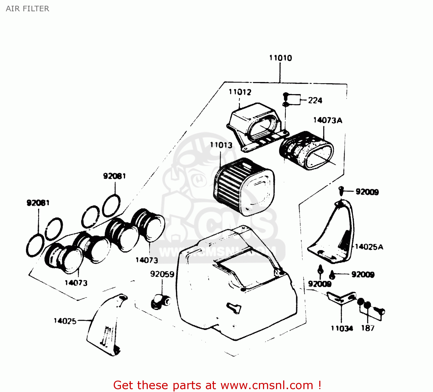 AIR FILTER Z1100R1 1984 EUROPE UK NR
