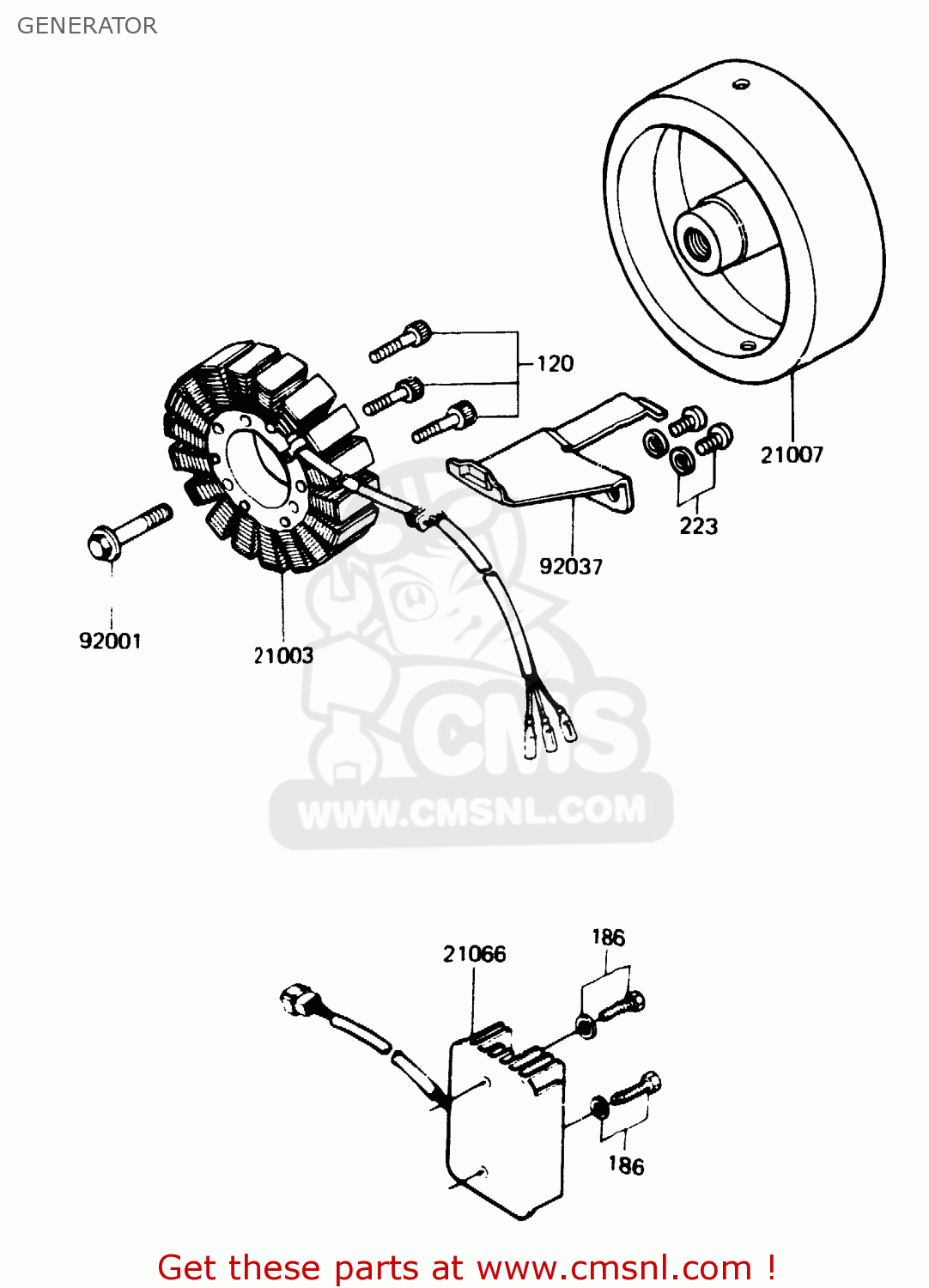 GENERATOR Z1100R1 1984 EUROPE UK NR