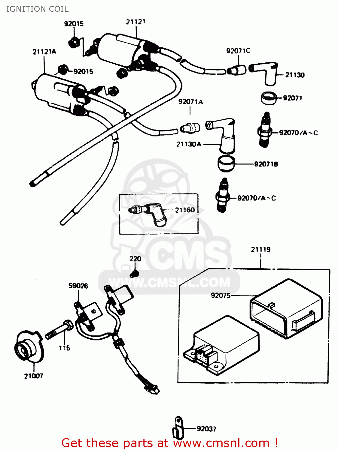IGNITION COIL Z1100R1 1984 EUROPE UK NR