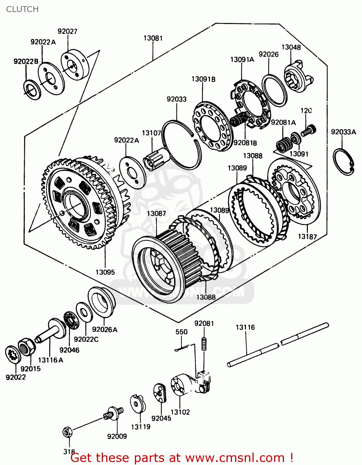 CLUTCH Z1100R1 1984 EUROPE UK NR