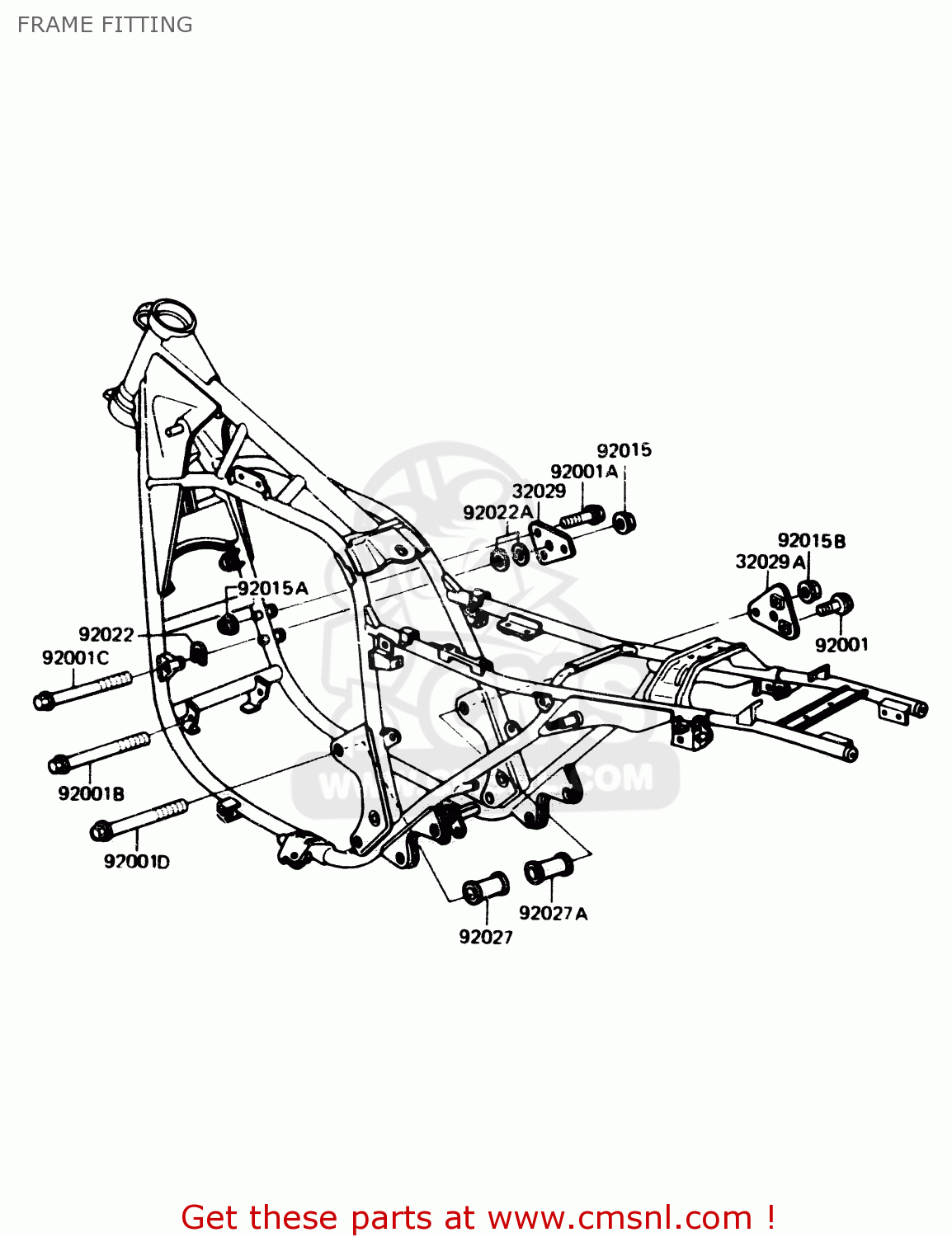 FRAME FITTING Z1100R1 1984 EUROPE UK NR