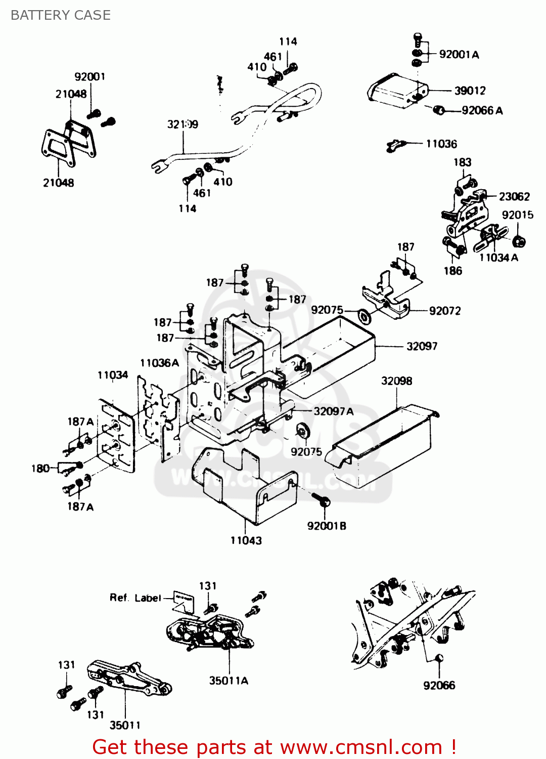 BATTERY CASE Z1100R1 1984 EUROPE UK NR