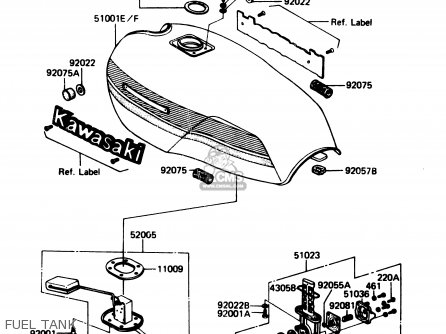 FUEL TANK - Z1100R1 1984 EUROPE UK NR