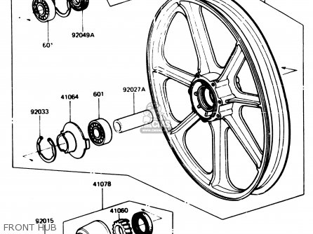 FRONT HUB - Z1100R1 1984 EUROPE UK NR