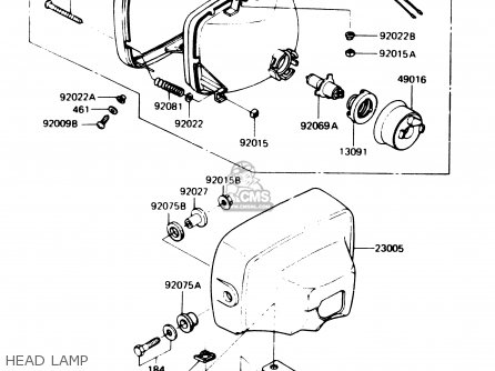 HEAD LAMP - Z1100R1 1984 EUROPE UK NR
