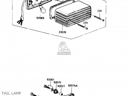 TAIL LAMP - Z1100R1 1984 EUROPE UK NR