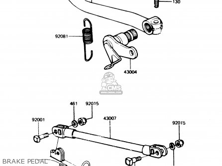 BRAKE PEDAL - Z1100R1 1984 EUROPE UK NR