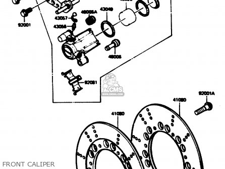 FRONT CALIPER - Z1100R1 1984 EUROPE UK NR