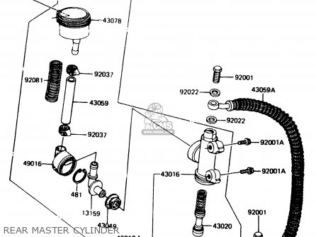 REAR MASTER CYLINDER - Z1100R1 1984 EUROPE UK NR