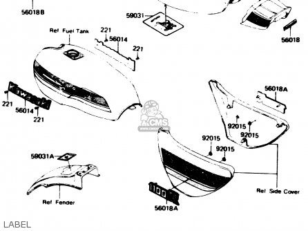 LABEL - Z1100R1 1984 EUROPE UK NR