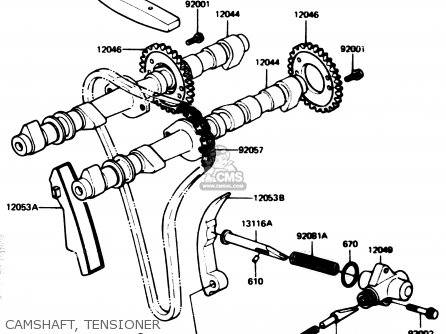 CAMSHAFT, TENSIONER - Z1100R1 1984 EUROPE UK NR