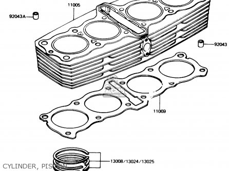CYLINDER, PISTON - Z1100R1 1984 EUROPE UK NR