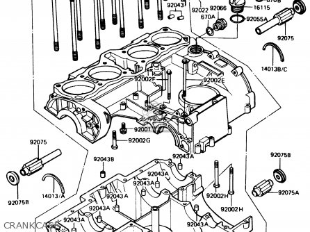 CRANKCASE - Z1100R1 1984 EUROPE UK NR