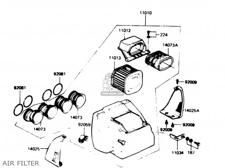 AIR FILTER - Z1100R1 1984 EUROPE UK NR