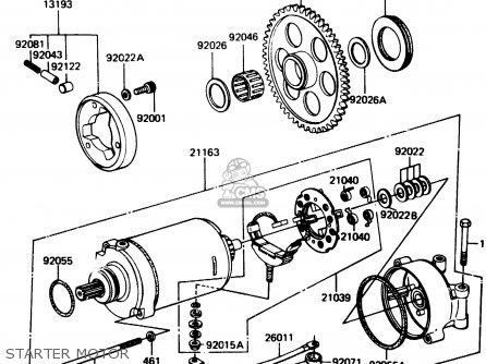STARTER MOTOR - Z1100R1 1984 EUROPE UK NR
