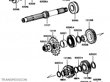 TRANSMISSION - Z1100R1 1984 EUROPE UK NR
