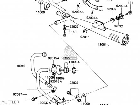 MUFFLER - Z1100R1 1984 EUROPE UK NR