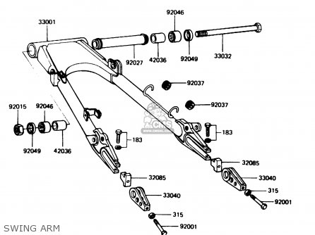 SWING ARM - Z1100R1 1984 EUROPE UK NR