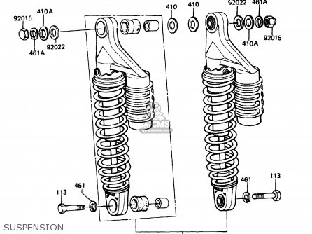 SUSPENSION - Z1100R1 1984 EUROPE UK NR