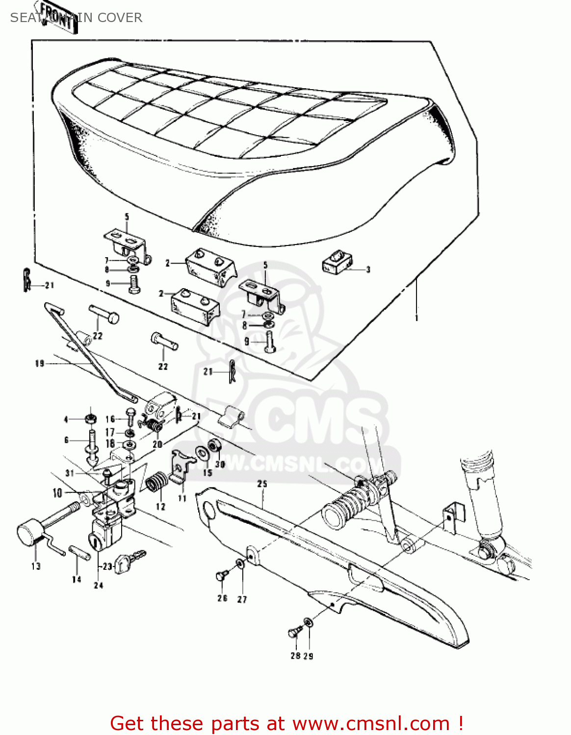SEAT/CHAIN COVER Z1A 1974 USA CANADA
