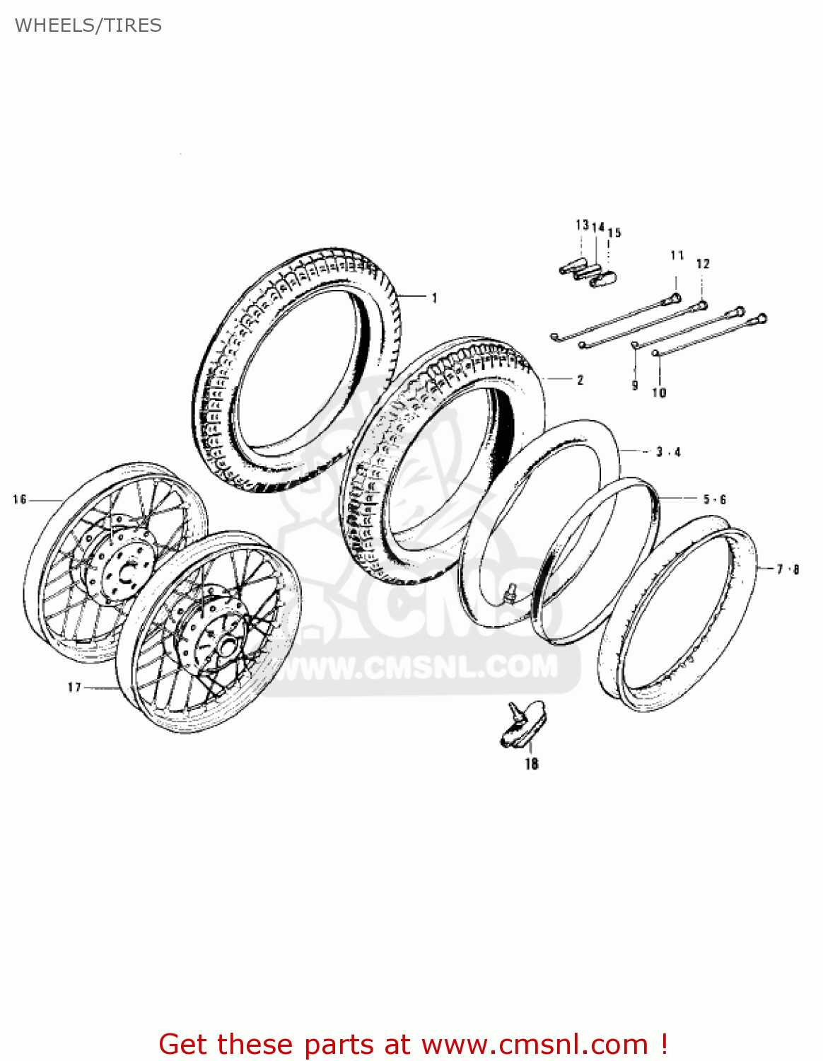WHEELS/TIRES Z1A 1974 USA CANADA