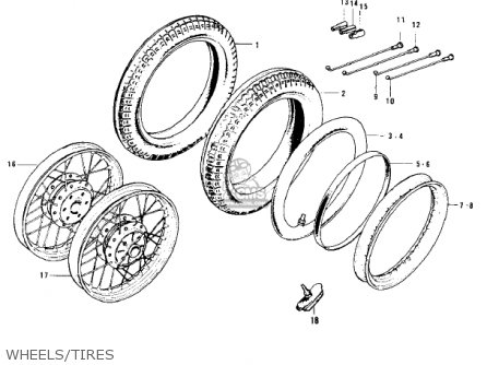 WHEELS/TIRES - Z1A 1974 USA CANADA