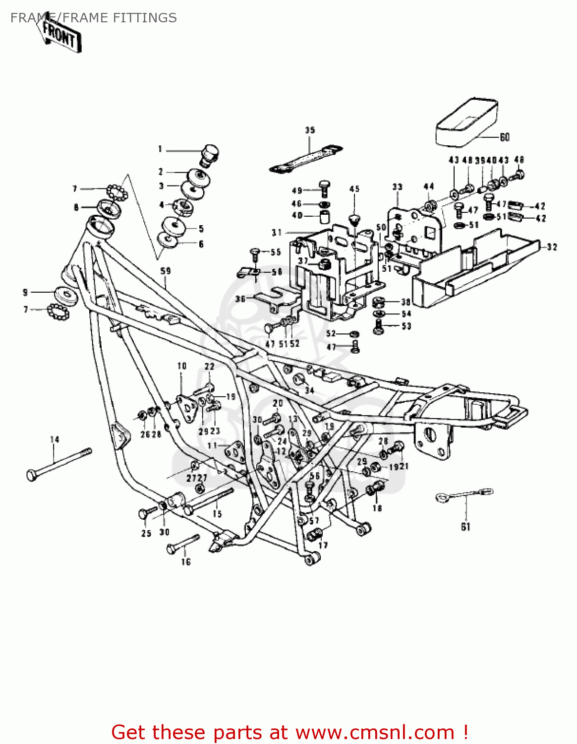 FRAME/FRAME FITTINGS Z1B 1975 USA CANADA