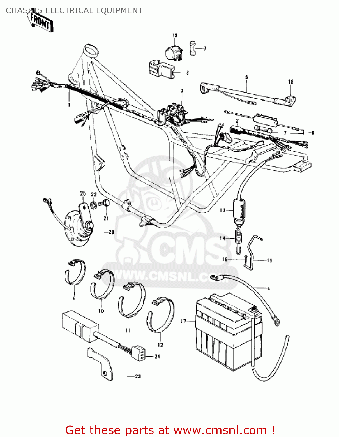 CHASSIS ELECTRICAL EQUIPMENT Z1B 1975 USA CANADA