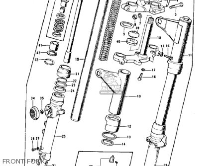FRONT FORK - Z1B 1975 USA CANADA