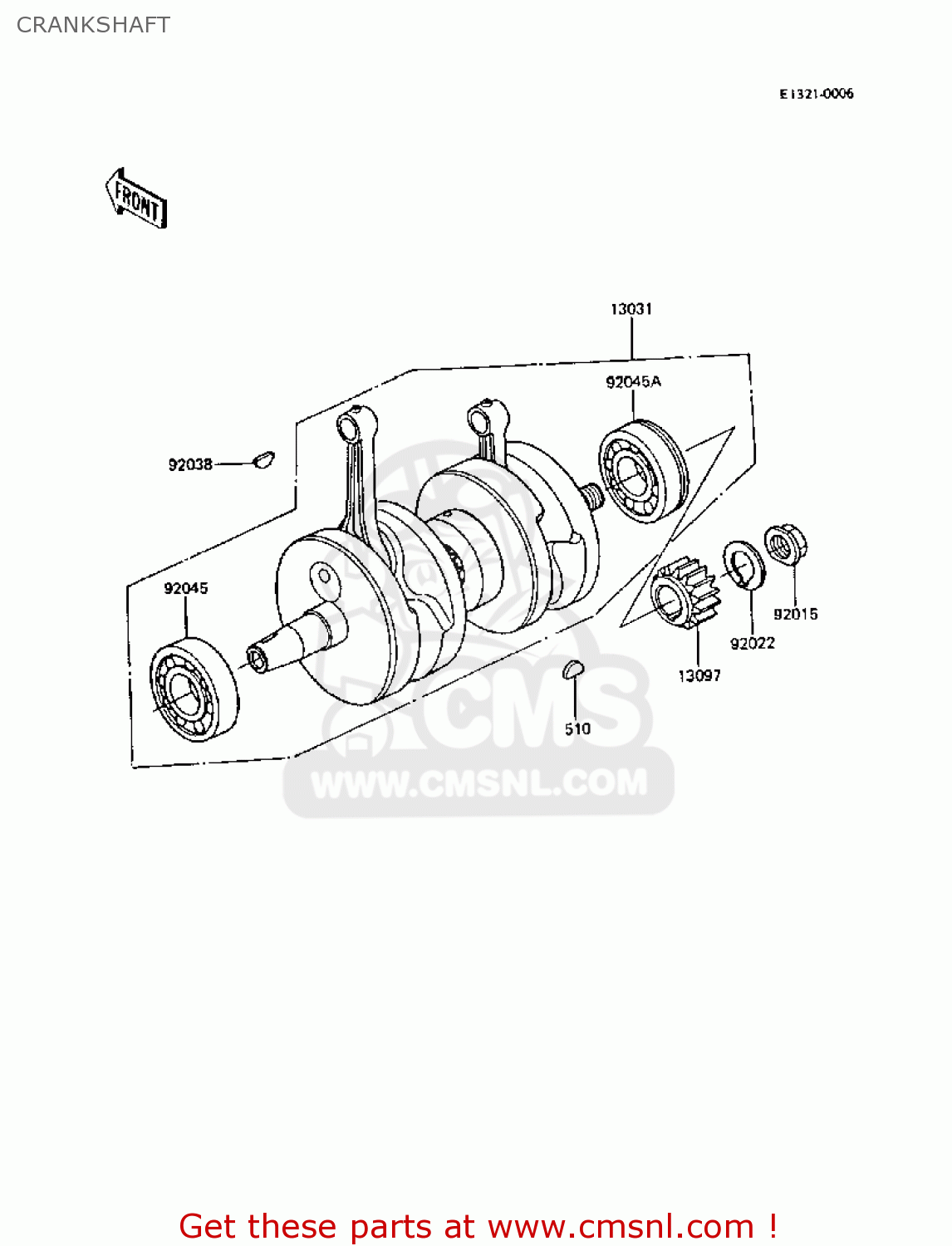 CRANKSHAFT Z305A3 CSR 1988 EUROPE
