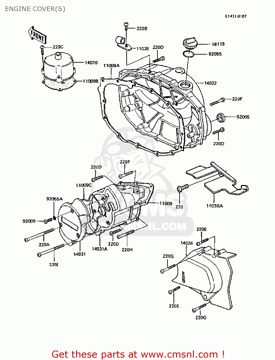 ENGINE COVER(S) Z305A3 CSR 1988 EUROPE