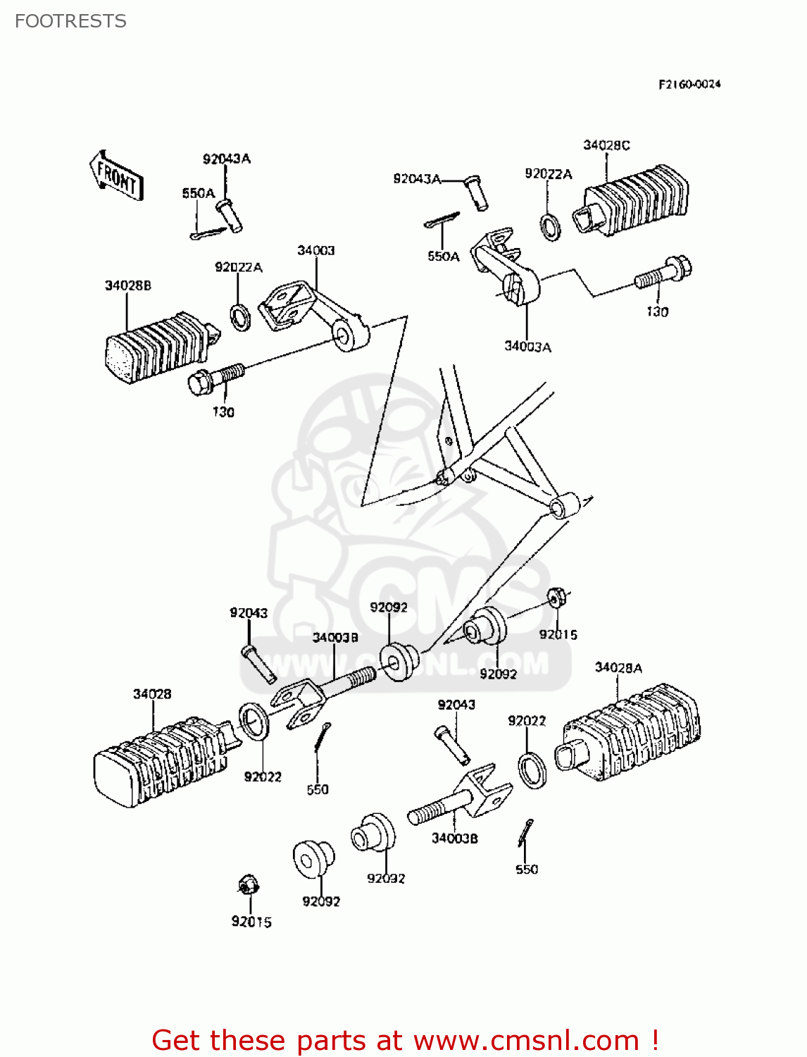 FOOTRESTS Z305A3 CSR 1988 EUROPE