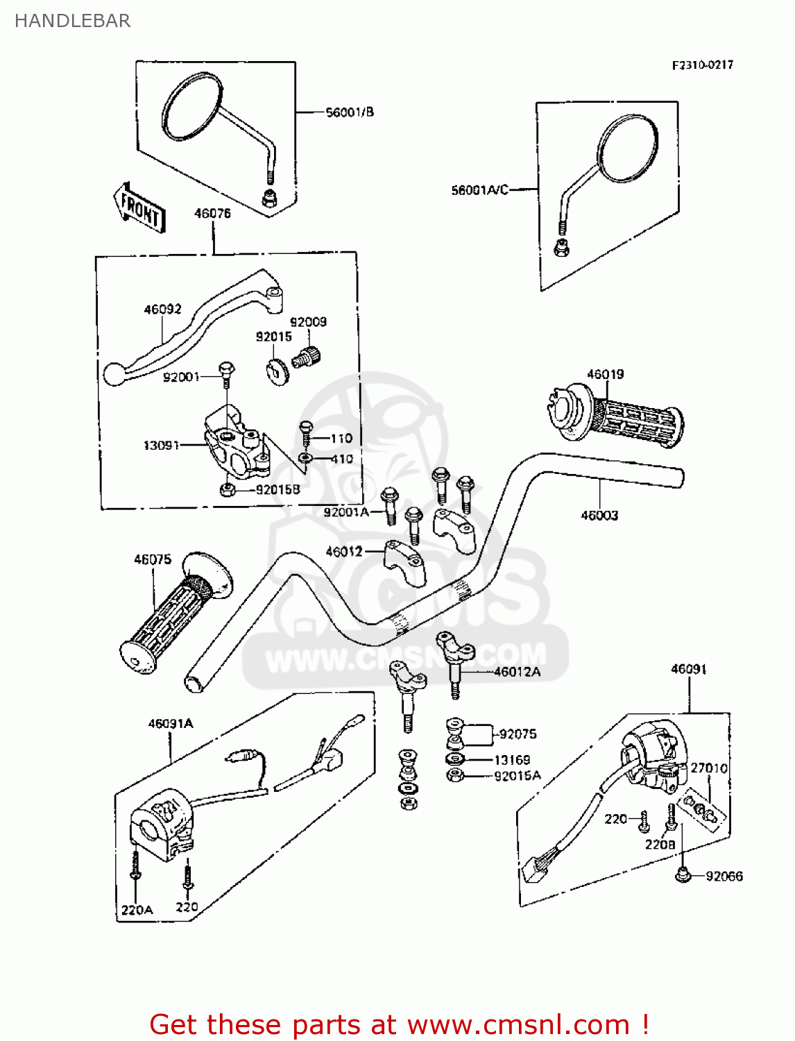 HANDLEBAR Z305A3 CSR 1988 EUROPE