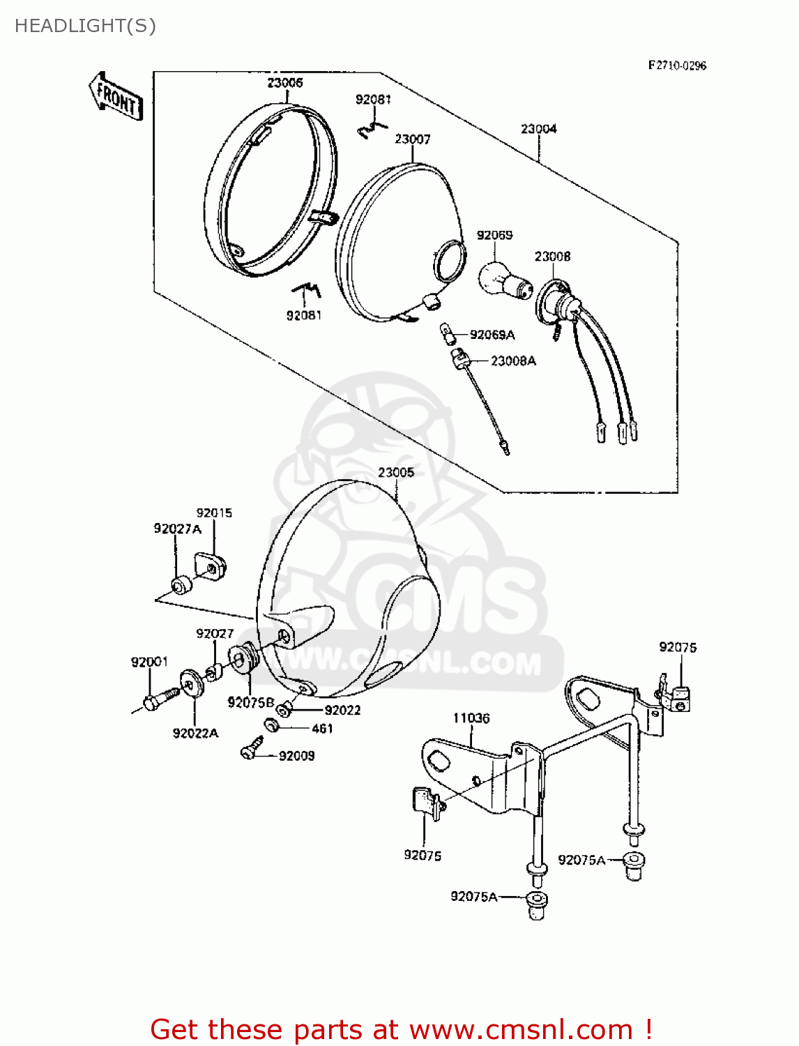 HEADLIGHT(S) Z305A3 CSR 1988 EUROPE
