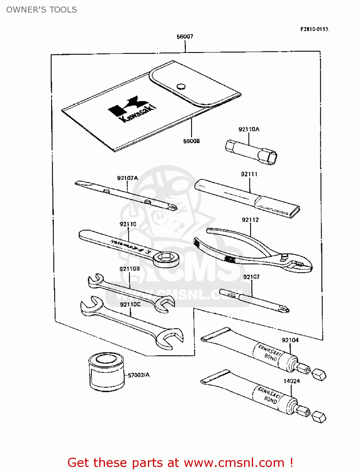 OWNER'S TOOLS Z305A3 CSR 1988 EUROPE
