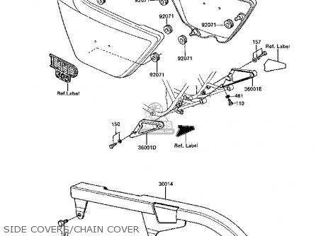 SIDE COVERS/CHAIN COVER - Z305A3 CSR 1988 EUROPE